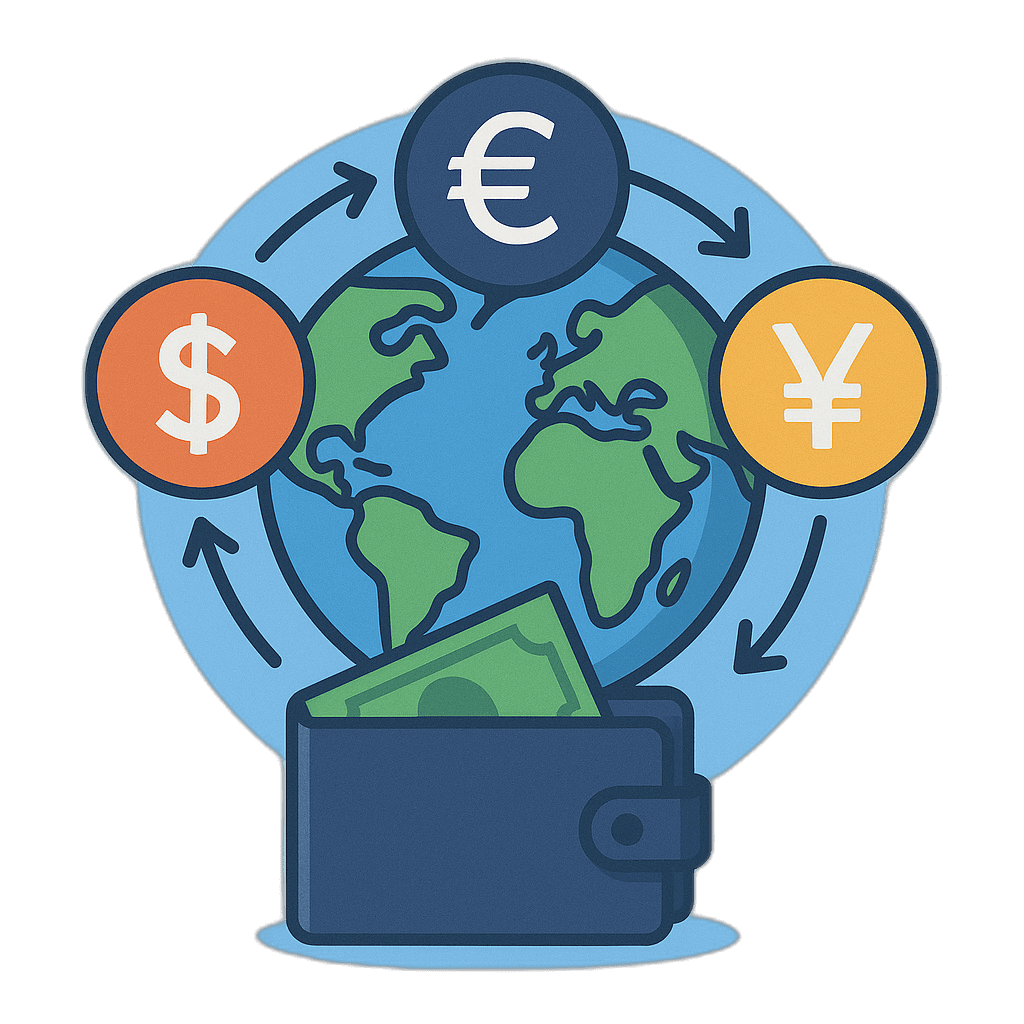 Currency converter illustration