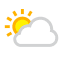 Weather condition: Partly cloudy