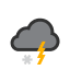 Weather condition: Moderate or heavy snow in area with thunder